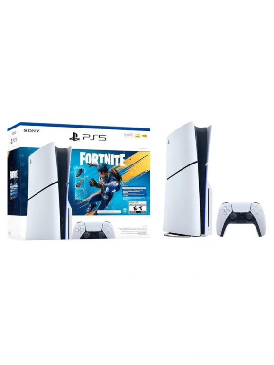 Игровая приставка Sony PlayStation 5 Slim, с дисководом 1000 ГБ SSD, Fortnite, белый
